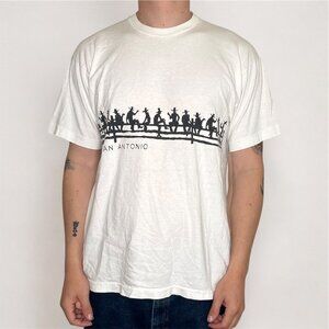 1990 Single Stitch San Antonio Western Double Sided Unisex Cowboy T-Shirt XL